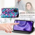 thumbnail image 3 of Compatible With Motorola Moto Edge 30 Neo Case Colorful Wallet Card Slot Pu Leather Kickstand Magnetic Rfid Blocking Cover, 3 of 3