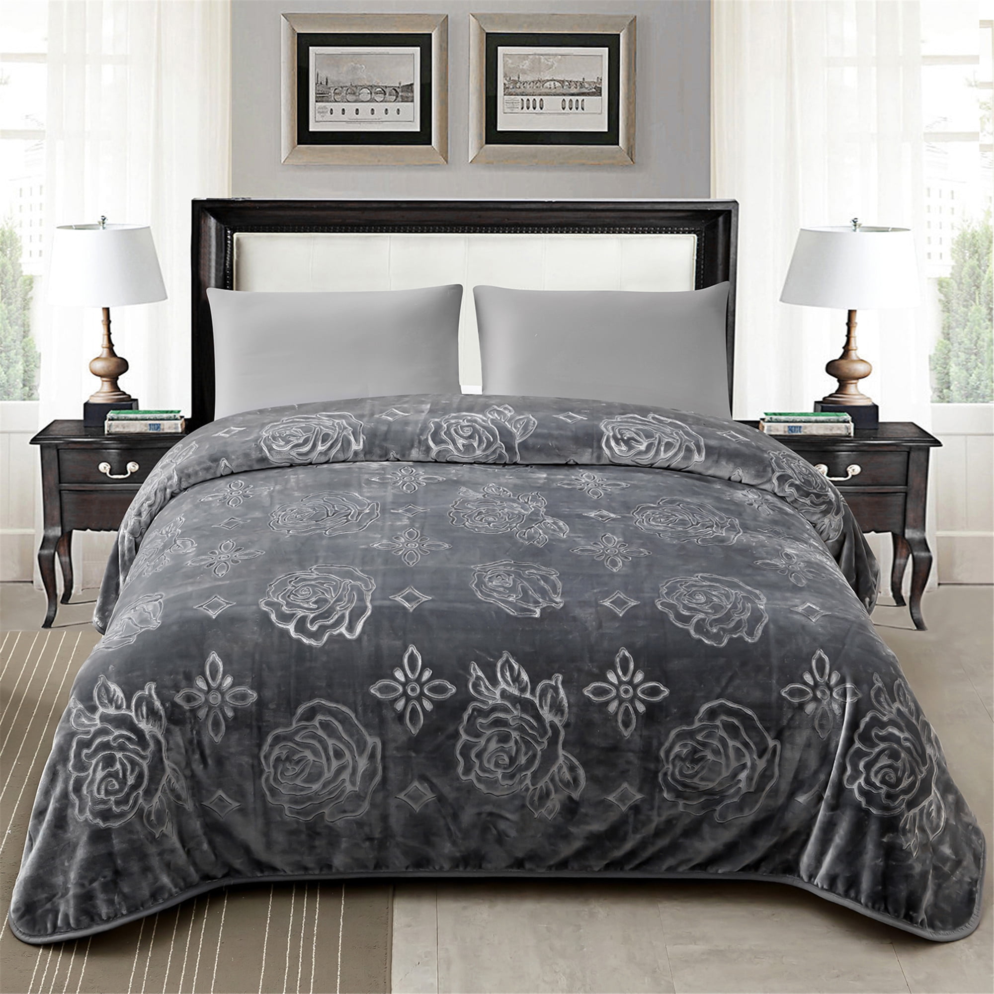 Queen Size Plush Fleece Blanket (80" x 90") - 3.6 Lb ...