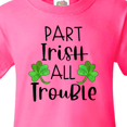 thumbnail image 4 of Inktastic Part Irish All Trouble St. Patrick's Day with Green Clovers Youth T-Shirt, 4 of 5