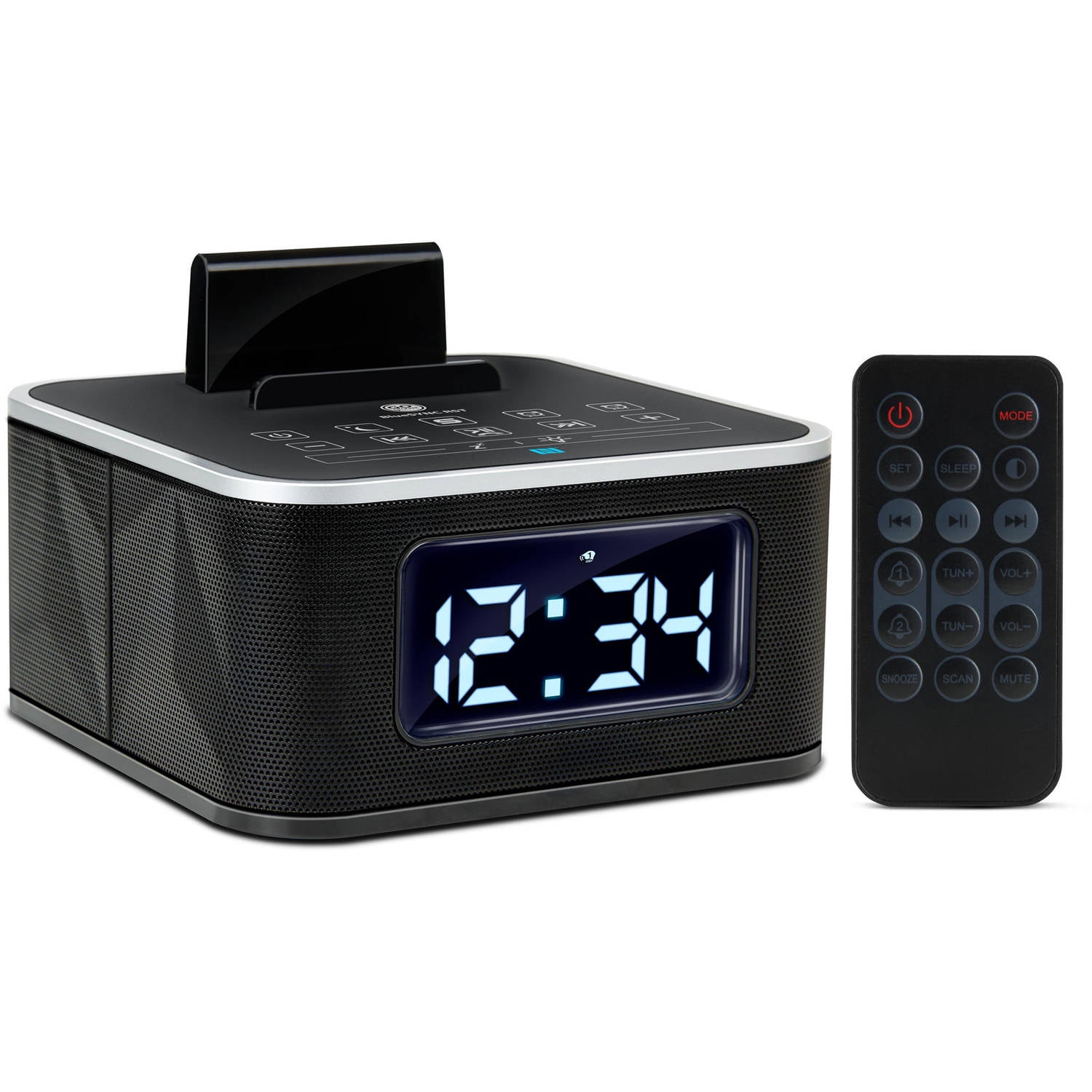 iHome Ibn43bc Bluetooth Stereo Dual Alarm FM Clock Radio and