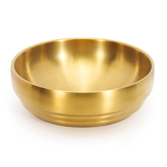 Tazón para sopa Roucerlin de acero inoxidable dorado de 18,5 cm, 1 pieza
