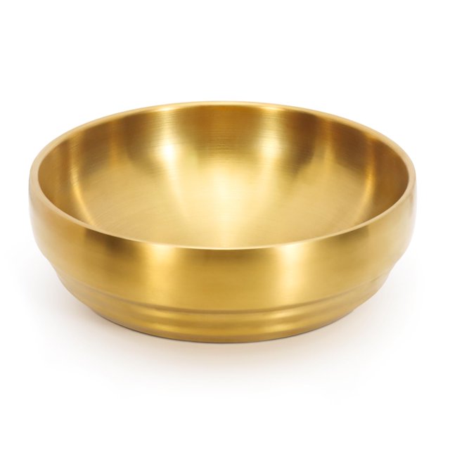 Tazón para sopa Roucerlin de acero inoxidable dorado de 18,5 cm, 1 pieza