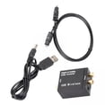 thumbnail image 1 of Convertidor de audio analógico,Convertidor de audio digital a analógico LR Audio USB,Coaxial óptico digital CoaxialToslink RCA analógico, Adaptador convertidor de audio Amplificador, 1 of 8