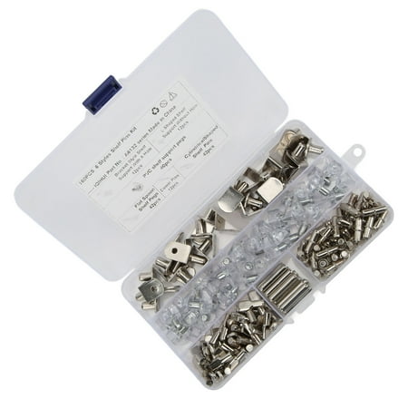 

YOUTHINK 160Pcs RV Shelf Kit Nickel Shelf Support Pegs Cylindrical Pins L Shaped Bracket