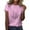 Pink, variant on Womens Tshirts Happy Easter Cute Cartoon Bunny Printed Short Sleeve T Shirts Soft Loose Comfortable Shirt Tops Suitable For Dailywear