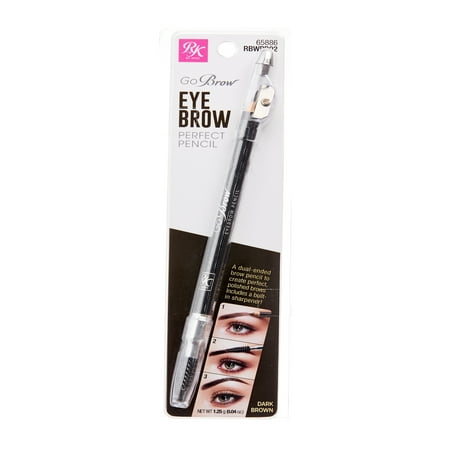 RK by KISS Go Brow Eyebrow Pencil, Dark Brown (Best Light Brown Eyebrow Pencil)