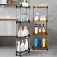 thumbnail image 1 of Sentmoon Deals Flyer Slim Rolling Storage Cart For Laundry Room Organization, 4 Tier Mobile Shelving Unit With Wheels Rolling Utility Cart Storage Rack For Kitchen Bathroom Laundr Up to 40% off, 1 of 9