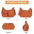 thumbnail image 5 of PULLIMORE Crossbody Bag for Women Nylon Waterproof Shoulder Purse Handbag Messenger Bag Lightweight Multi-Pockets Pocketbooks, Orange, 5 of 9