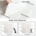 thumbnail image 7 of BeNice Peel and Stick Tile Subway Tile Backsplash Adhesive Wall Tiles Marble Tiles Stickers (10pcs,light gray), 7 of 7