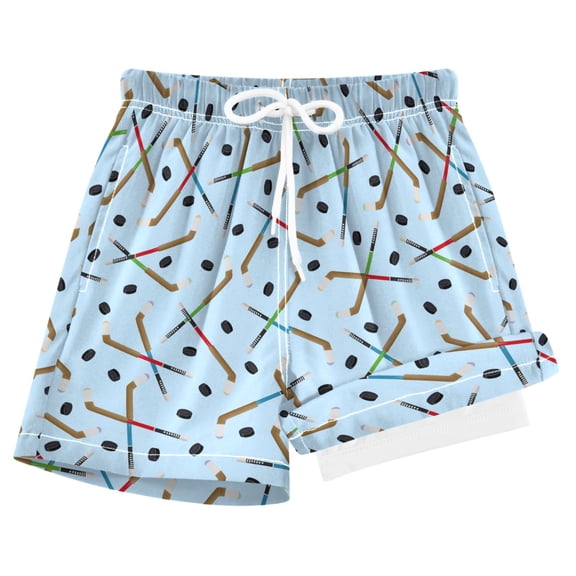 joogoo Ice Hockey Stick Boys Swim Trunks Beach Swimsuit Shorts Boxer 8Y