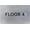 Brushed Aluminum, variant on ADA CENTRAL SIGNS - 6" X4" Floor 4 Sign - ADA Compliant Tactile Graphics Grade 2 Braille Text | Wall Mount Plastic Directional Assistance, Floor Number Sign for Office, Schools, Hospitals, Apartments