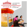 thumbnail image 2 of Funtime 4 oz Full-Size Hot Oil Popcorn Maker Machine with Cart, Red and Gold, 2 of 13