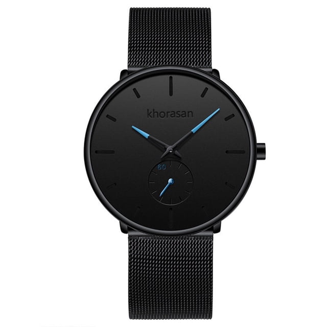 Sleek Minimalist Fashion With Mesh Band Dial Mens Quartz Watch Gift Watch