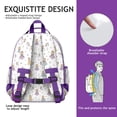 thumbnail image 5 of Princess Unicorn Star Pattern Backpack for School,Cute School Bag,Schoolbag with Adjustable Shoulder Straps & Padded Back,15.25"x11.5"x5.25", 5 of 5