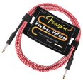 thumbnail image 2 of Electric Instrument Cable Portable Guitar Patch Cords for Amp Keyboard Mixer 3m red white, 2 of 8