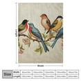 thumbnail image 4 of COMIO Super Soft Vintage Bird Style Flannel Blanket (Universal 1) White, 4 of 6