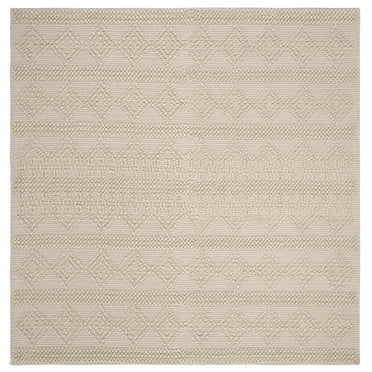 SAFAVIEH Natura Carly Geometric Area Rug, Ivory, 10' x 10' Square