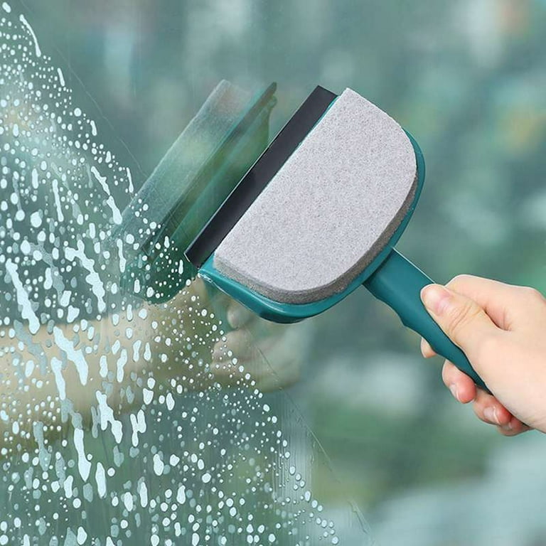 MULING Window Squeegee Cleaning Tool Window Cleaner Car Squeegee Windshield  Cleaning Sponge and Rubber Squeegee,BlackM