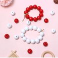thumbnail image 4 of White Red Wooden Beads 20mm Wood Round Beads 4mm Hole Colored Wood Beads Bulk Loose Spacer Beads for Craft/ Beading Supplies Home Decor, 50Pcs, 4 of 6