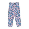 thumbnail image 4 of Naloa Orchids Flowers Print Women’s Ultra-Soft Comfy Pajama Lounge Pants with Pockets & Drawstring, 4 of 8