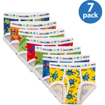 Fruit of the Loom Toddler Boys' Days of the Week Briefs, 7 Pack