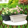 thumbnail image 3 of Nvzi-a 1 piece blue thick lazy plastic planting trough balcony home flower planting large rectangular long resin planting pot 50 * 15 * 19cm, 3 of 4