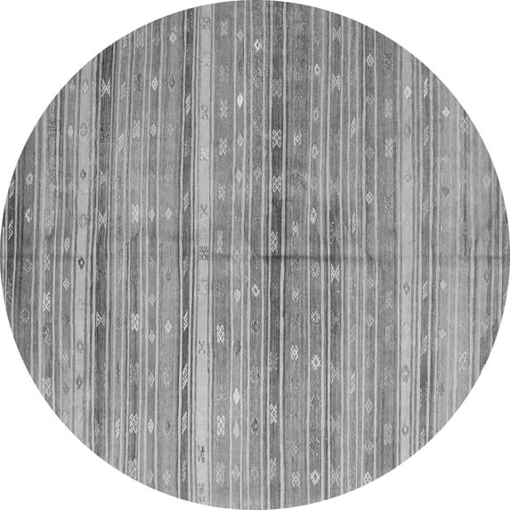 Ahgly Company Indoor Round Southwestern Gray Country Area Rugs, 6' Round
