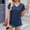 Navy, variant on Hrsba Womens Basic Tshirts, Casual Tops for Women Solid Color Crew Neck Short Sleeve Loose Fashion Tee Summer Ladies Wear