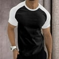 thumbnail image 2 of kamemi Men Tshirts Tall Men's SUPER VALUE Comfort soft Fresh V-neck(Black,3XL), 2 of 5