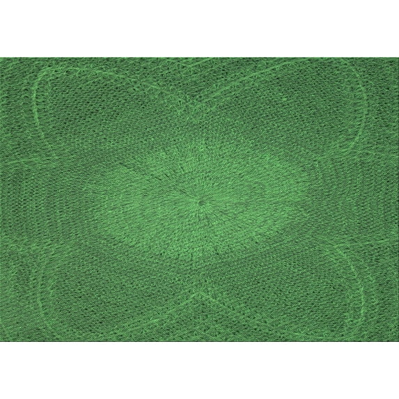 Ahgly Company Indoor Rectangle Patterned ForestGreen Area Rugs, 5' x 7'