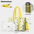 thumbnail image 5 of Teacher Tote Bag,Dinosaur with Rrrr Pattern Teacher Utility Tote Bag,Large Work Tote Bags for Women with Multiple Pockets,Top Zipper Closure,13.8x10.6x6.7 Inch, 5 of 5