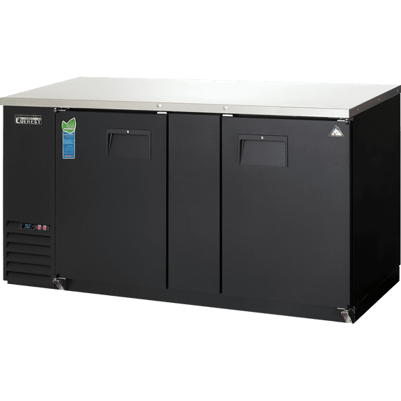 Everest Refrigeration EBB69 Back Bar Cooler Cabinet 2 Solid Doors, 115v, NSF - 24 cu. ft.