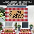 thumbnail image 2 of iOhouze Outdoor Rugs 2.3x3.6 White and Red Checked Rug Christmas Door Mats Washable Layered Front Door Mat for Porch Entryway Farmhouse, 2 of 7