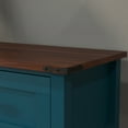 thumbnail image 2 of JXXRZ Farmhouse Console Table with 2 Drawers, Rustic Style | Sturdy Particle Board & MDF Frame, Pagoda Blue, 2 of 10