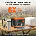 thumbnail image 3 of VEVOR Portable Power Station, 296Wh, Backup Lithium-ion Battery Solar Powered Generator, 300W(Peak Power 600W) Pure Sine Wave AC Outlet, USB QC3.0 LED Light, for Outdoors Camping Travel Home Emergency, 3 of 9