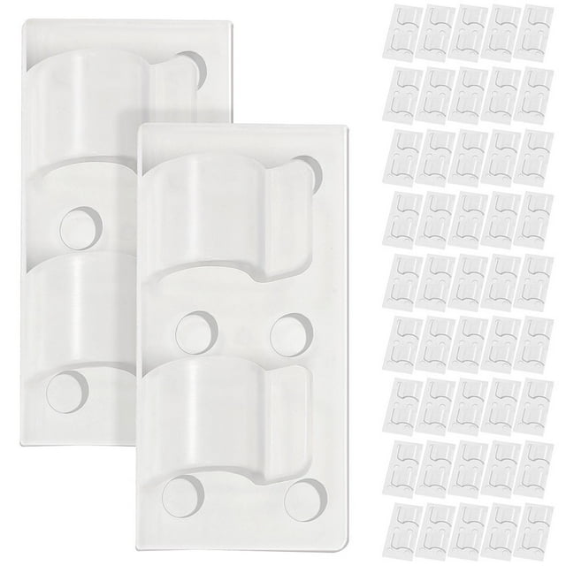 LNGOOR 50 Pcs Wire Fixers Self-adhesive Wire Clips Cable Organizers Sticky Wire Clips Cord Holders