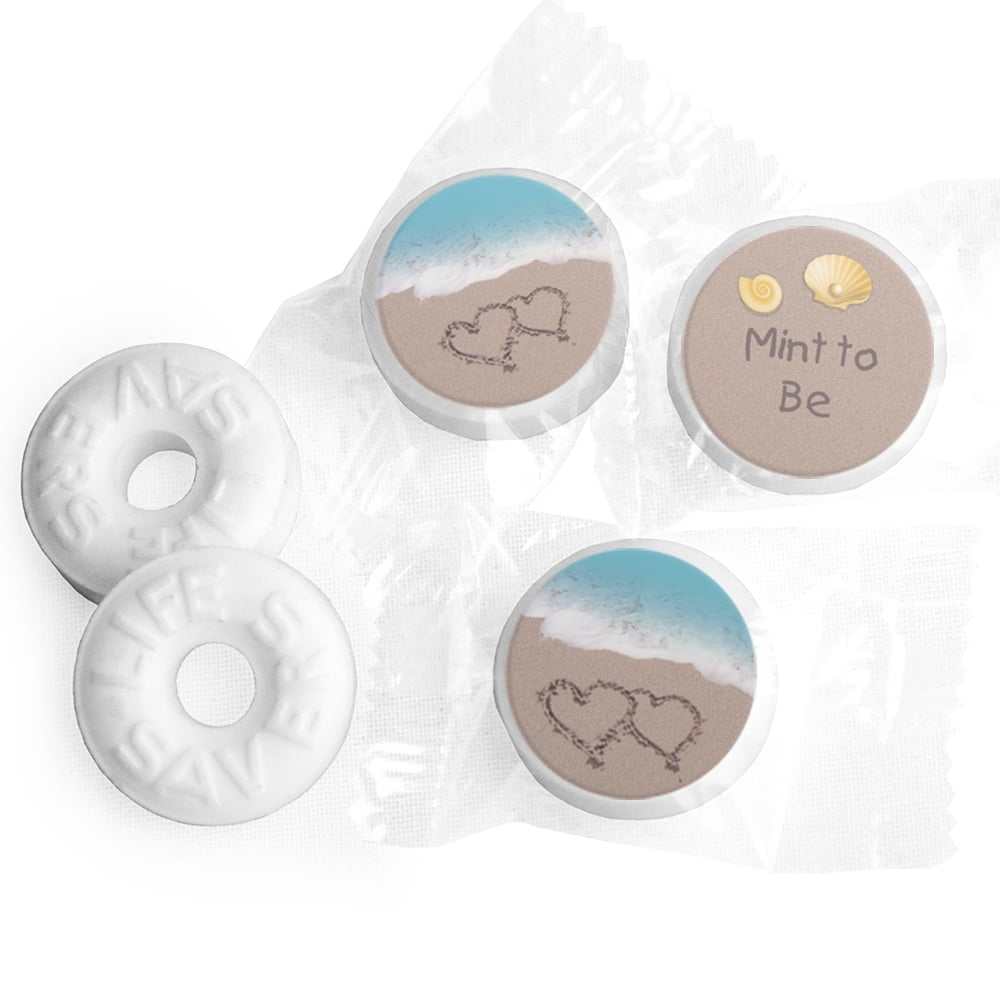 324ct Mint to Be Stickers for Lifesavers Mints, Destination Wedding Party Favors for Guests - Beach Theme, 324ct Stickers