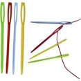 thumbnail image 2 of 48 agujas de coser de plástico de ojo grande de 2,7" para hilo y cordones de seguridad, 2 of 5