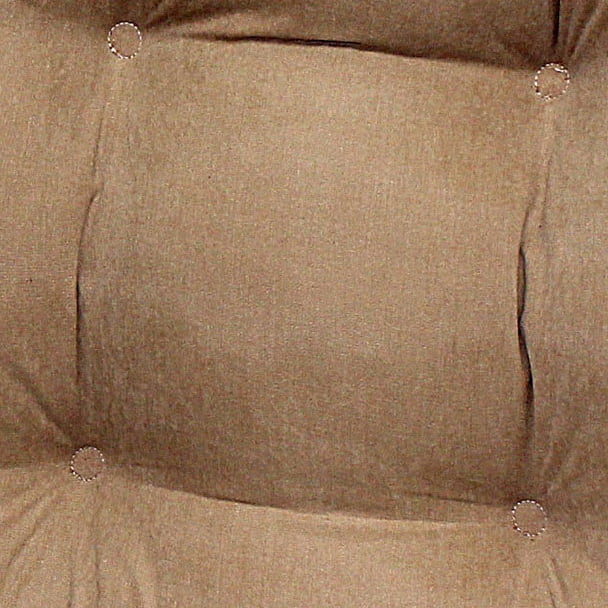 Mainstays Faux Suede 14.5 Chair Cushion with Ties, 4 Pack, Brownstone 