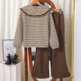 thumbnail image 4 of NOLDARES Toddler Baby Girl Fall Winter Clothes Graphic Crewneck Sweatshirt + Joggers Pants Outfits Set(Brown,11-12 Y), 4 of 4