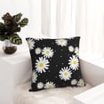 thumbnail image 5 of Wukai Daisies Flowers Premium Polyester Fleece Pillow Covers with Hidden Zipper Closure,Luxuriously Soft and Durable-12"x12", 5 of 7