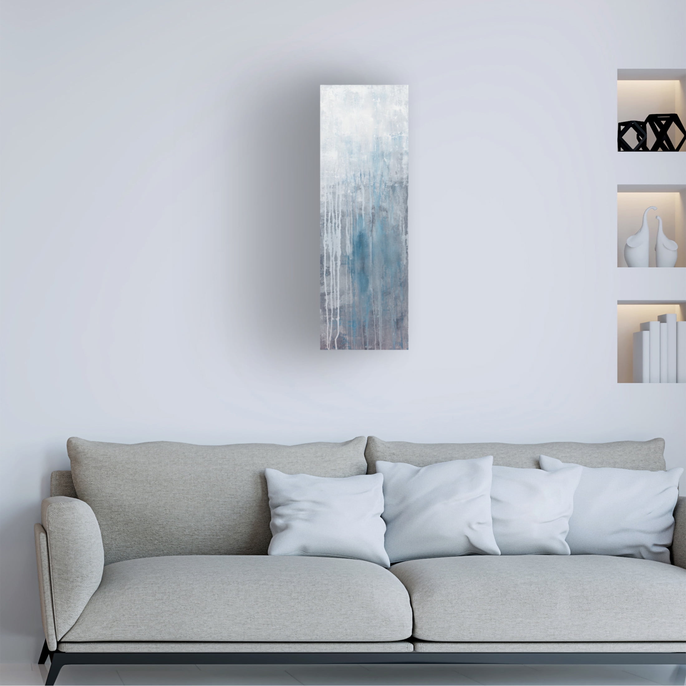 Canvas Wall Art - Hilary Winfield 'Asthenosphere 11 Canvas 2' Wall Art for Living Room, Bedroom, or Office Décor by Trademark Fine Art - 16 x 47 Inches