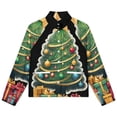 thumbnail image 4 of Jackets for Women Winter Coat Jackets Flannel Stand Collar Jacket(Christmas Tree with Gifts,Size:S-4XL), 4 of 7