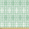 thumbnail image 2 of Abstract Fabric by the Yard, Concentric Geometric Shapes Modern Abstract Patterns in Monochrome Design, Upholstery Fabric for Dining Chairs Home Decor Accents, Almond Green White by Ambesonne, 2 of 5