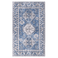 thumbnail image 2 of Hasoo 2' x 6' Hallway Runner Rug Vintage Persian Medallion Rug Low Pile No-Slip Rug for Kitchen Dining Room, Blue, 2 of 5