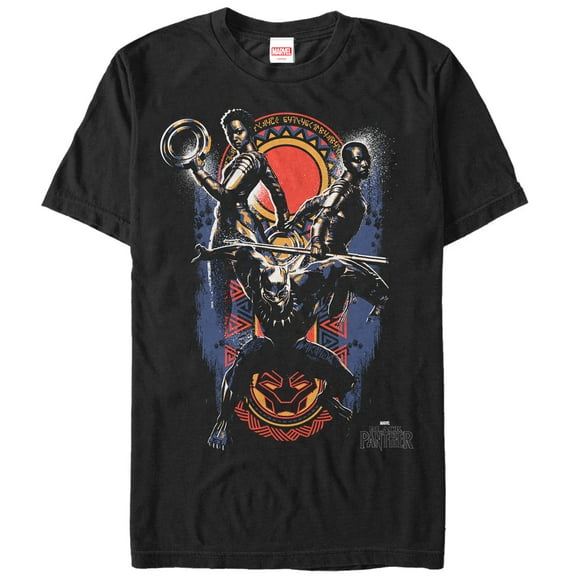 Men's Marvel Black Panther 2018 Allies  Graphic Tee Black Small
