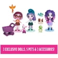 thumbnail image 3 of Set de juego Doll House Zombaes Forever Wild Vibes con 3 muñecas, 3 of 9