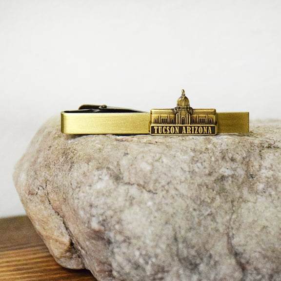 Tucson Arizona Temple Antique Silver Temple Tieclip by Ringmasters