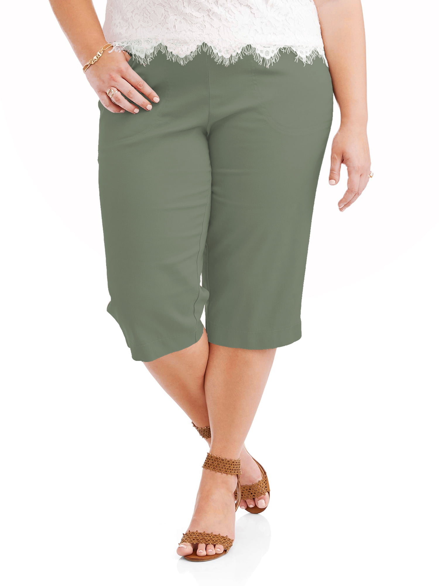 Just My Size - Just My Size Womens Plus Size 2 pocket Pull on Capri ...