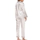 thumbnail image 4 of Conjunto de pijama para mujer, 2 piezas, ropa de descanso, manga larga, pantalones superiores, ropa de poliéster, champán M, 4 of 6